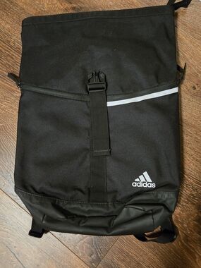 adidas Black Backpack with Reflective Strip - Men's